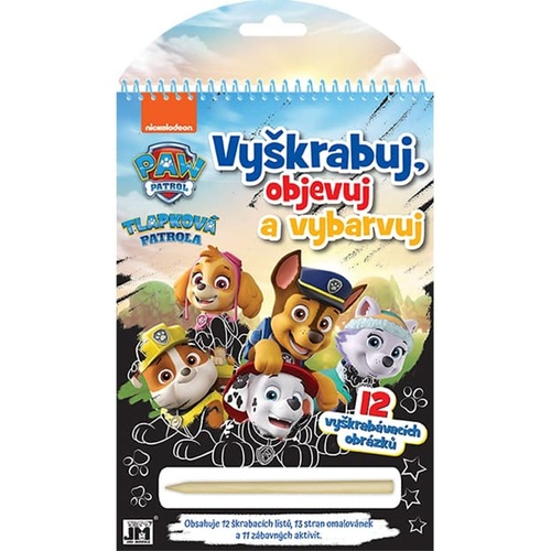 Kniha Vyškrabuj, objevuj, vybarvuj Tlapková patrola 