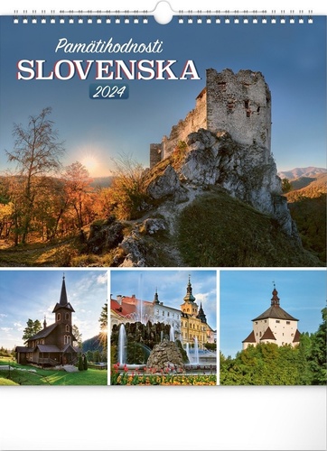 Календар/тефтер Pamätihodnosti Slovenska 2024 - nástenný kalendár 