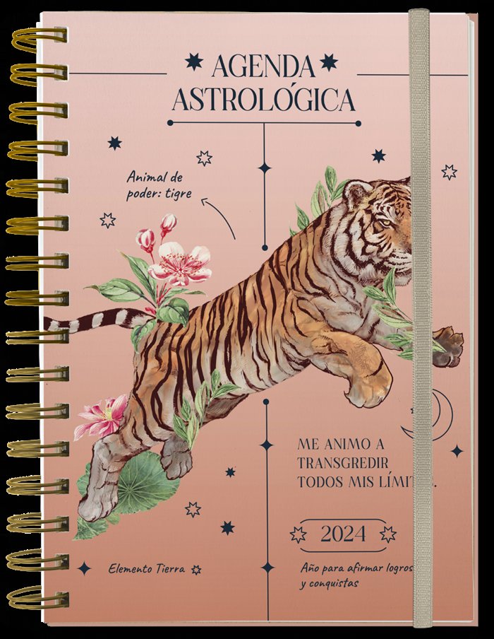 Könyv AGENDA A5 ASTROLOGICA 2024 2 D/P TIGRE TIERRA FERA