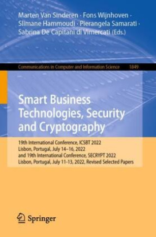 Kniha Smart Business Technologies, Security and Cryptography Marten van Sinderen