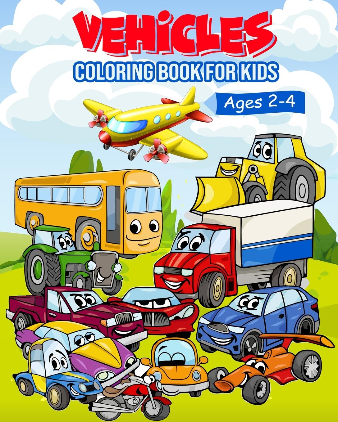 Knjiga Vehicles coloring book for kids ages 2-4 