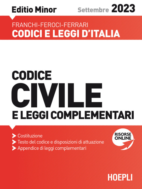 Carte Codice civile e leggi complementari 2023. Editio minor Luigi Franchi