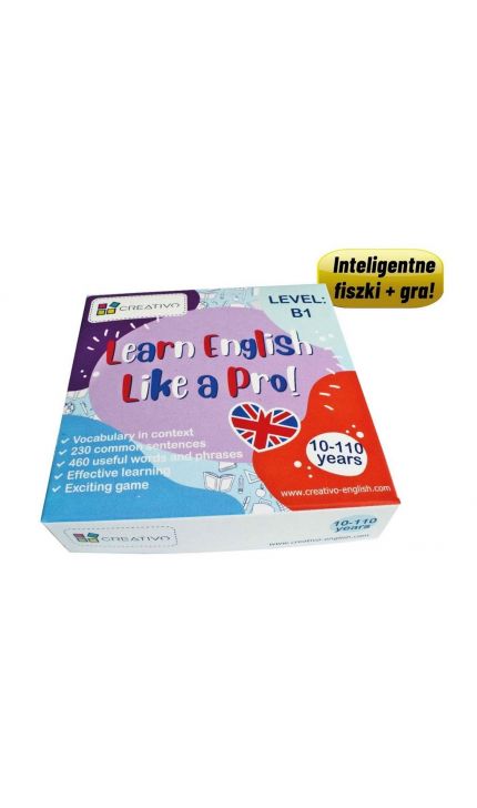 Kniha Learn English Like a Pro fiszki + gra B1 