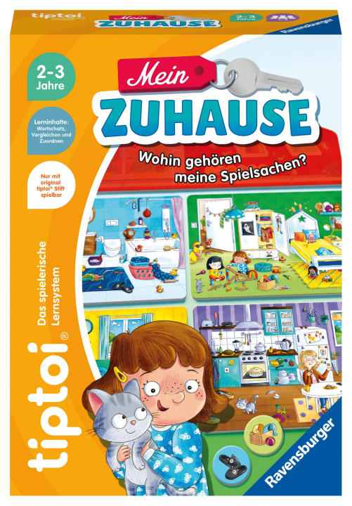 Hra/Hračka Ravensburger tiptoi Spiel 00196 - Mein Zuhause, Lernspiel zum Wortschatz, für Kinder ab 2 Jahren 