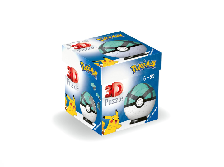 Gra/Zabawka Ravensburger 3D Puzzle 11581 - Puzzle-Ball Pokémon Pokéballs - Netzball - [EN] Net Ball - für große und kleine Pokémon Fans ab 6 Jahren 