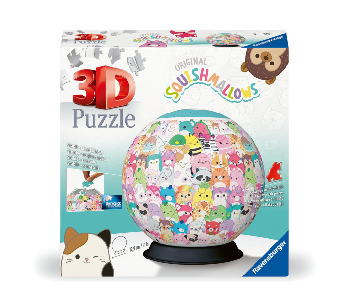 Játék Ravensburger 3D Puzzle 11583 - Puzzle-Ball Squishmallows - Puzzleball aus dreidimensional geformten Puzzleteilen - ideales Geschenk für Erwachsene und 