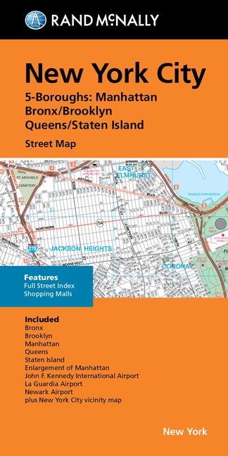 Könyv Rand McNally Folded Map: New York City 5 Boroughs Street Map 