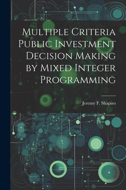 Kniha Multiple Criteria Public Investment Decision Making by Mixed Integer Programming Jeremy F. Shapiro