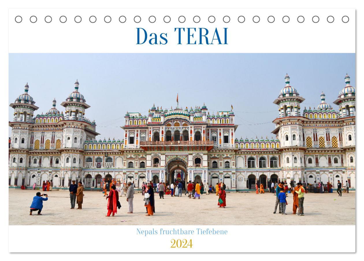 Calendar / Agendă Das TERAI, Nepals fruchtbare Tiefebene (Tischkalender 2024 DIN A5 quer), CALVENDO Monatskalender 