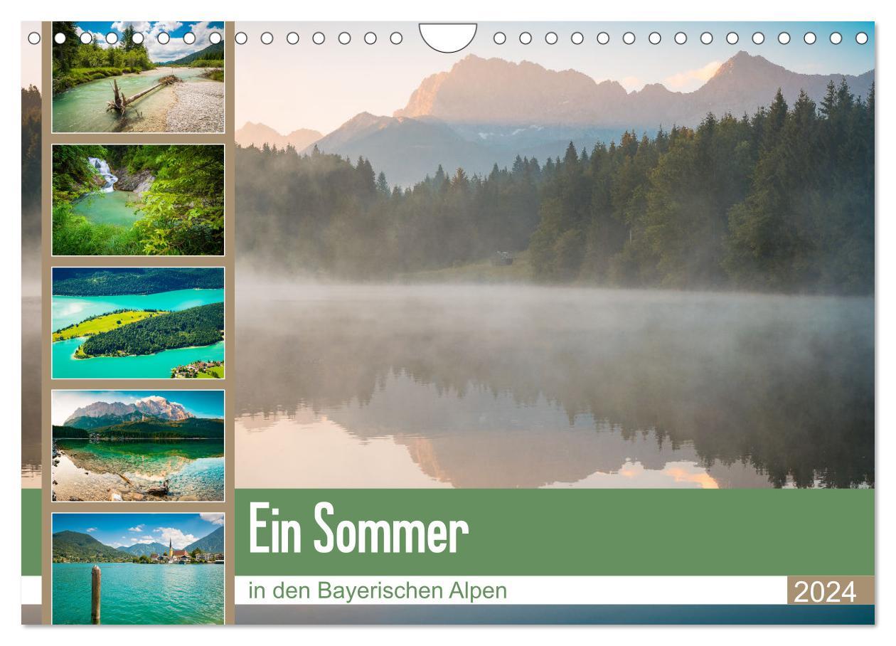 Kalendář/Diář Ein Sommer in den Bayerischen Alpen (Wandkalender 2024 DIN A4 quer), CALVENDO Monatskalender 
