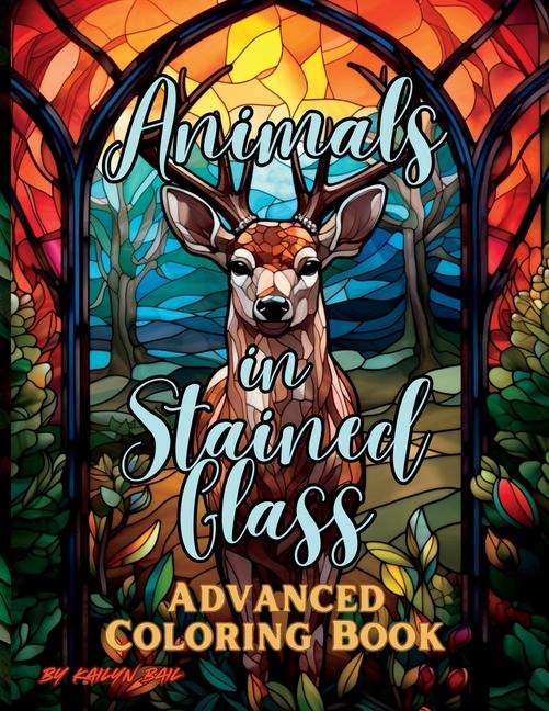 Carte Animals in Stained Glass Advanced Coloring Book 