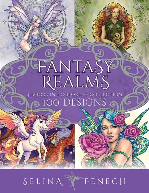Könyv Fantasy Realms Coloring Collection: 100 Designs 