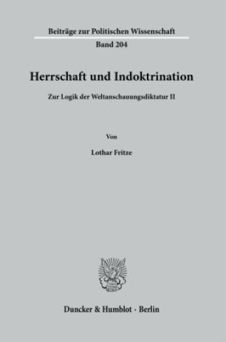 Книга Herrschaft und Indoktrination. 