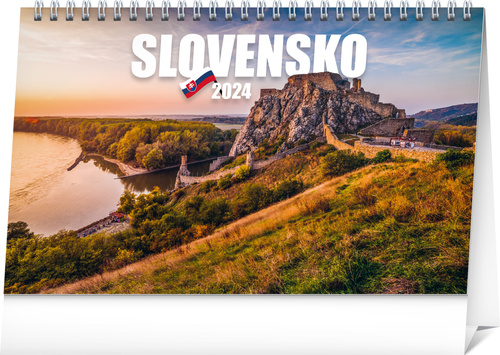 Календар/тефтер Slovensko 2024 - stolový kalendár 