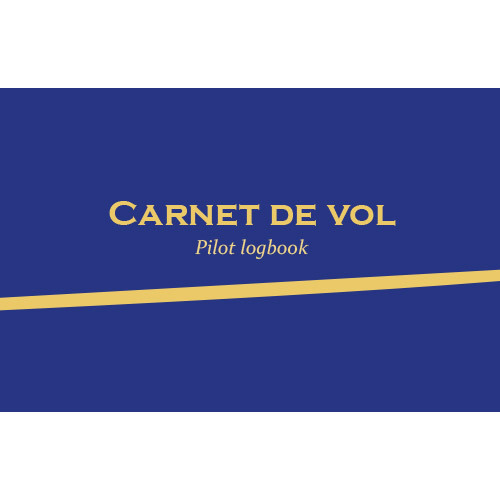 Carte Carnet de vol - Pilot logbook (Avion et ULM classe 3 multiaxe) version bleue 