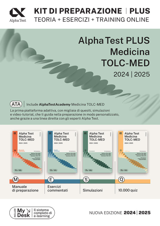 Книга Alpha Test. Medicina. TOLC-MED. Kit di preparazione Plus. Teoria + esercizi + training online 