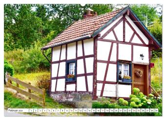 Calendar / Agendă Fachwerkhäuser - Historische Gebäude rund um Simmerath (hochwertiger Premium Wandkalender 2024 DIN A2 quer), Kunstdruck in Hochglanz DeVerviers