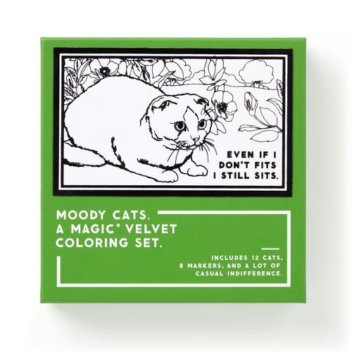 Książka Moody Cats Magic Velvet Coloring Set Brass Monkey