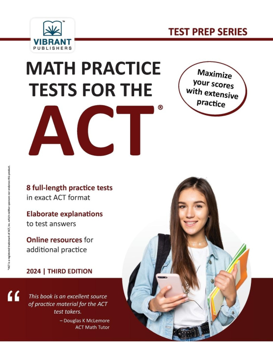Knjiga Math Practice Tests for the ACT Vibrant Publishers