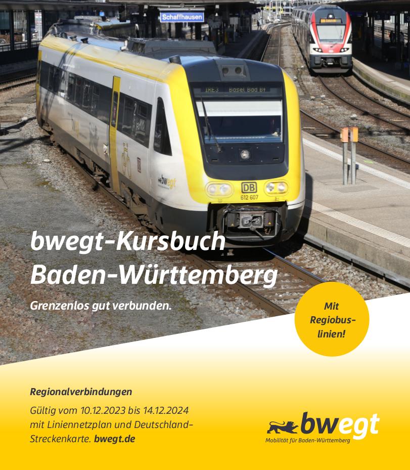 Knjiga bwegt-Kursbuch Baden-Württemberg 2024 