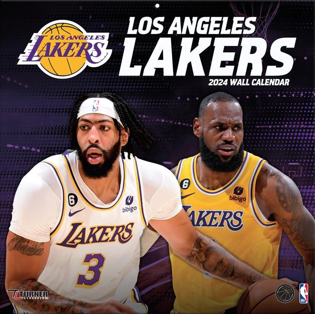 Naptár/Határidőnapló Los Angeles Lakers 2024 12x12 Team Wall Calendar 