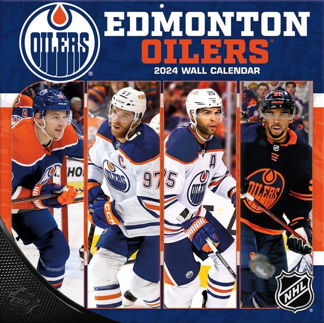 Naptár/Határidőnapló Edmonton Oilers 2024 12x12 Team Wall Calendar 