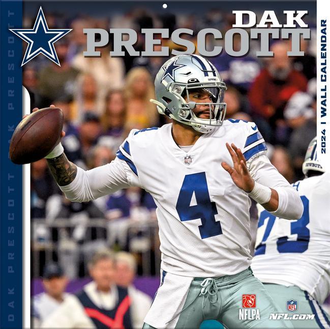 Kalender/Terminbuch Dallas Cowboys Dak Prescott 2024 12x12 Player Wall Calendar 