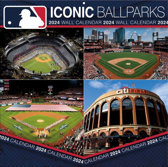 Kalender/Terminbuch Mlb Iconic Ballparks 2024 12x12 Stadium Wall Calendar 