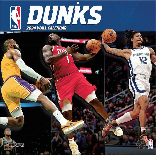 Naptár/Határidőnapló NBA Dunks 2024 12x12 Wall Calendar 