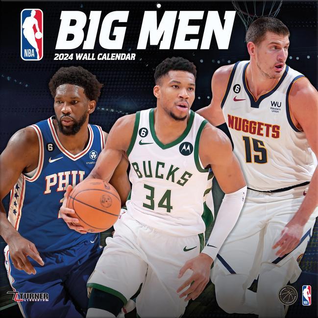 Naptár/Határidőnapló NBA Big Men 2024 12x12 Wall Calendar 