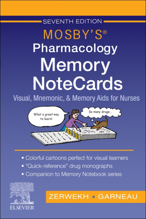 Książka Mosby's Pharmacology Memory NoteCards JoAnn Zerwekh