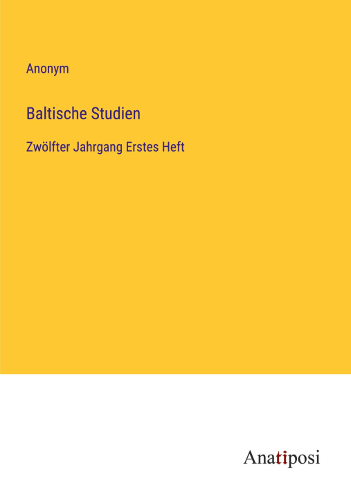 Knjiga Baltische Studien 