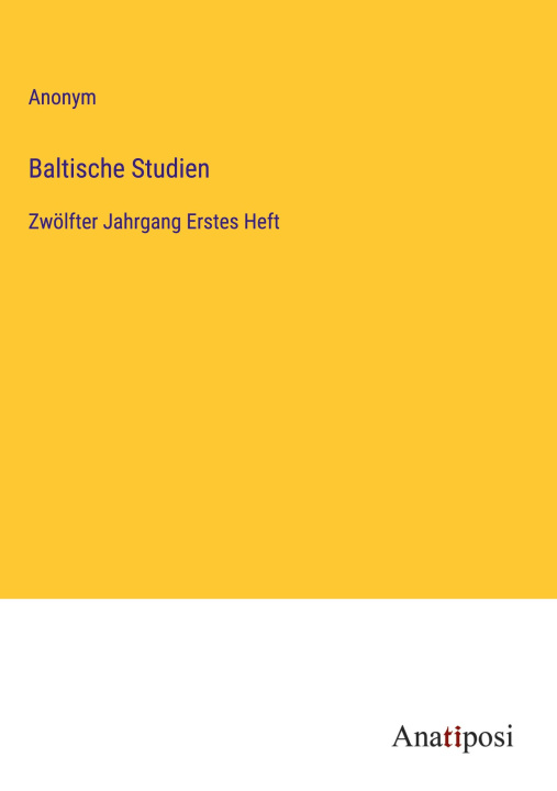 Knjiga Baltische Studien 