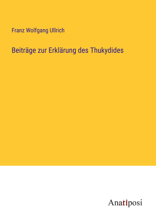 Knjiga Beiträge zur Erklärung des Thukydides 