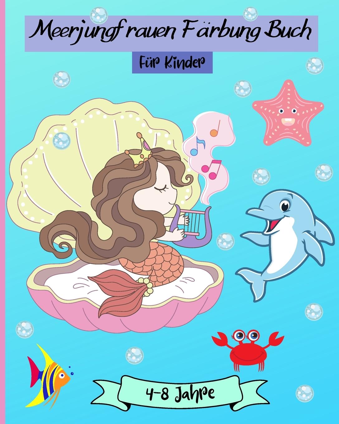 Carte Meerjungfrauen-Malbuch für Kinder im Alter von 4-8 Jahren 