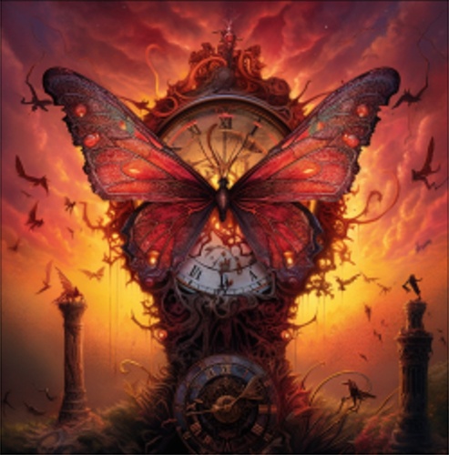 Game/Toy Dřevěné puzzle Magic Butterfly Clock A3 