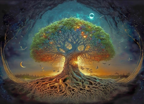 Gra/Zabawka Dřevěné puzzle Tree of Life A3 