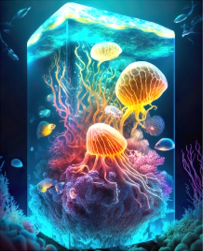 Játék Dřevěné puzzle Jellyfish World A3 