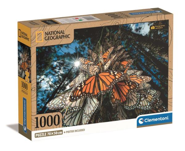 Kniha Puzzle 1000 compact National Geographic Motyle 39732 
