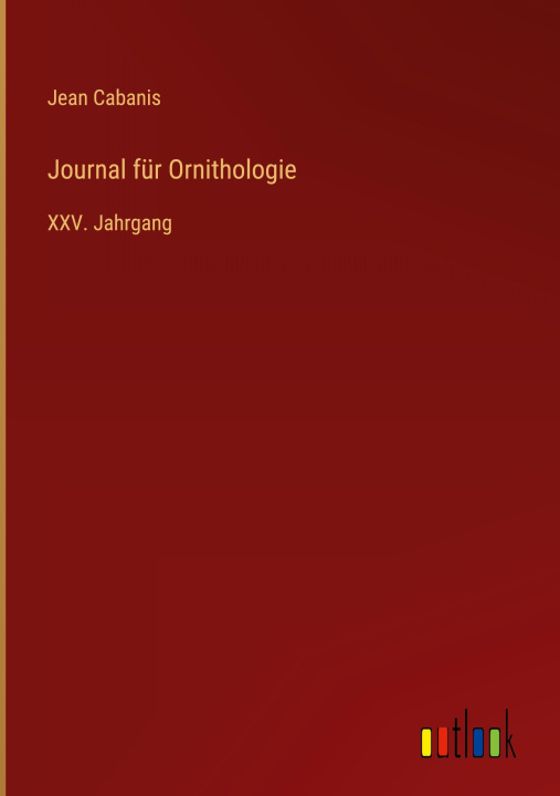 Kniha Journal für Ornithologie 