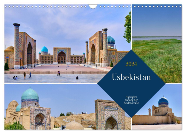 Calendar / Agendă Zentralasien - Entlang der alten Seidenstraße (Wandkalender 2024 DIN A3 quer), CALVENDO Monatskalender 