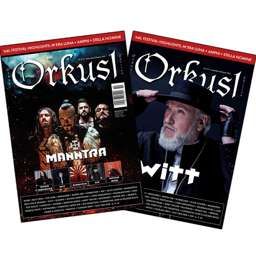 Carte Orkus!-Edition September/Oktober 2023 mit WITT, MANNTRA, M'ERA LUNA, AMPHI u.v.m. Orkus