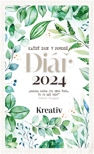 Kniha Kreativ Diář 2024 - Zelené rostliny 