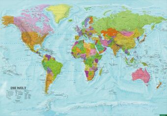 Tlačovina World map, political - physical, english, 1:20.000.000, folded, freytag & berndt freytag & berndt