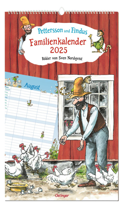 Календар/тефтер Pettersson und Findus. Familienkalender 2025 
