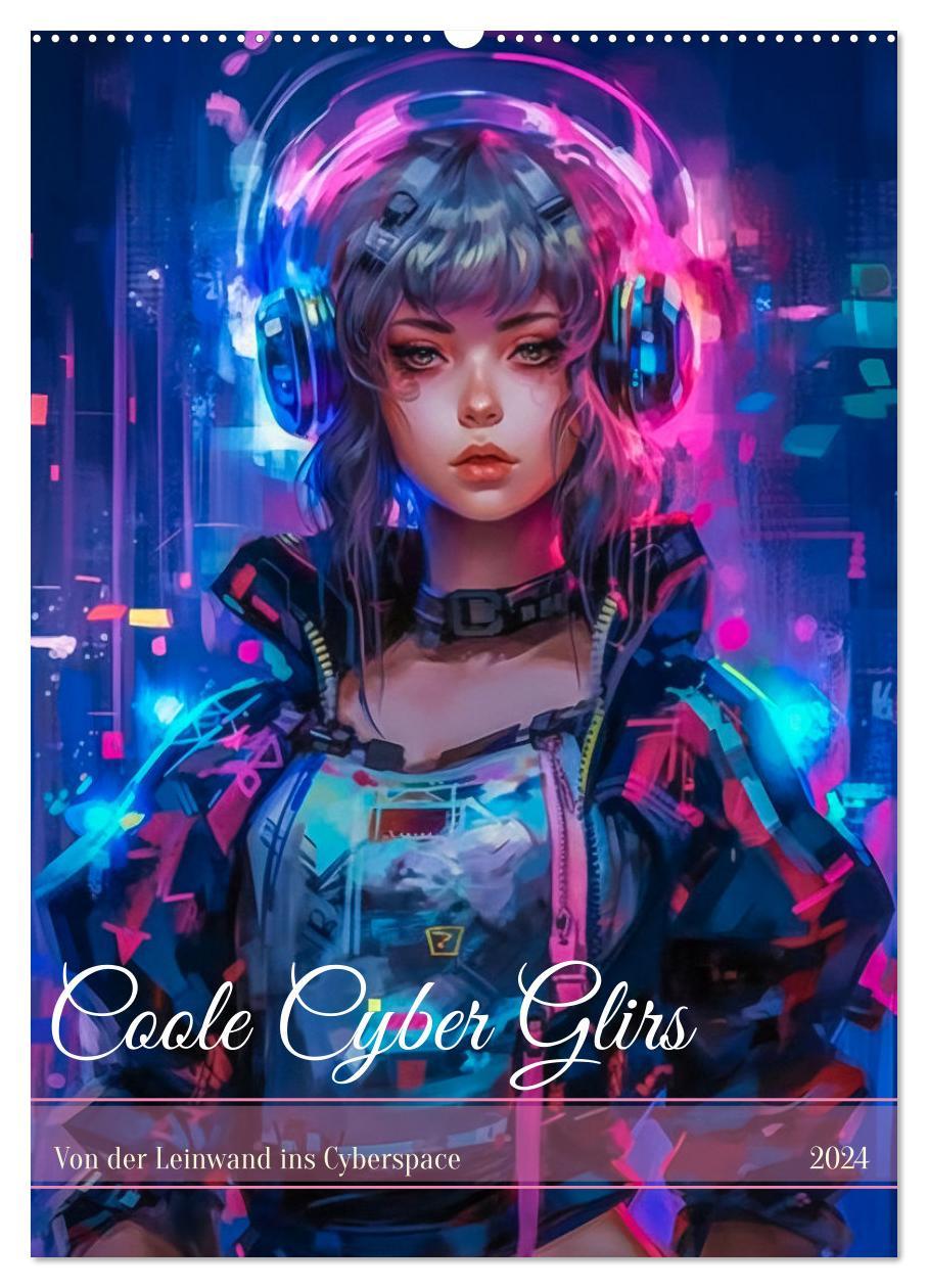 Kalendář/Diář Coole Cyber Glirs (Wandkalender 2024 DIN A2 hoch), CALVENDO Monatskalender 