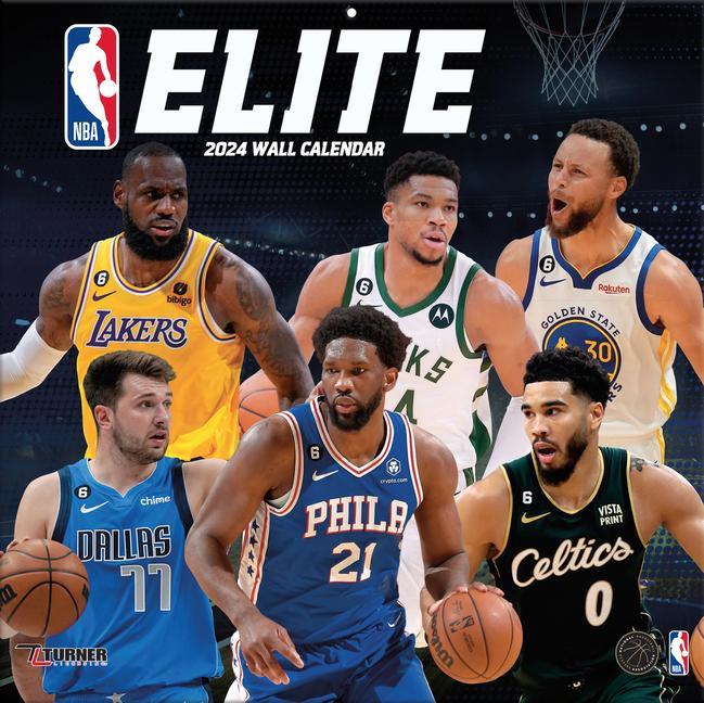 Kalendář/Diář NBA Elite 2024 12x12 Wall Calendar 