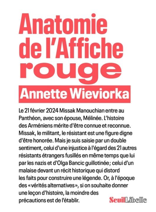 Βιβλίο Missak Manouchian (provisoire) Annette Wieviorka