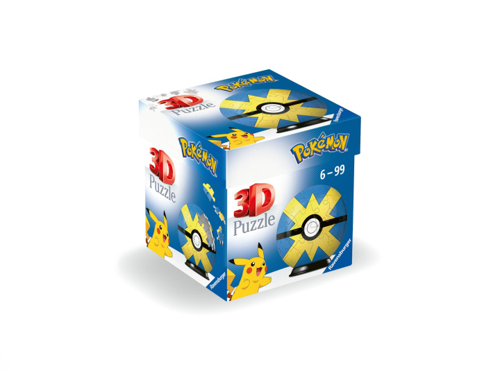 Hra/Hračka Ravensburger 3D Puzzle 11580 - Puzzle-Ball Pokémon Pokéballs - Flottball - [EN] Quick Ball - für große und kleine Pokémon Fans ab 6 Jahren 