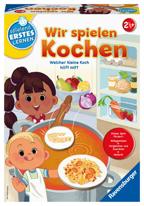 Game/Toy Ravensburger 24734 - Wir spielen Kochen - Lernspiel für Kinder ab 2,5 Jahren, Spielend Erstes Lernen für 1-4 Spieler Hana Augustine